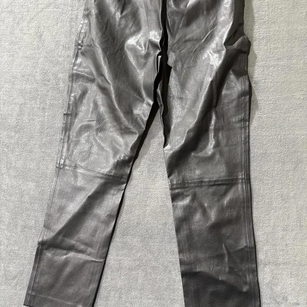 Rebecca Minkoff Women's Black Leather Poppy Leggings - Size M - Picture 3 of 6